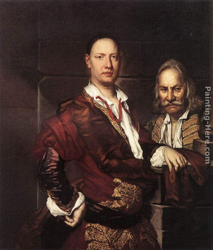 Portrait of Giovanni Secco Suardo and his Servant painting - Vittore Ghislandi Portrait of Giovanni Secco Suardo and his Servant art painting